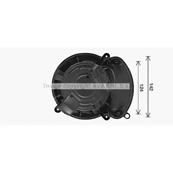 Moteur électrique, pulseur d'air habitacle AVA QUALITY COOLING RT8671