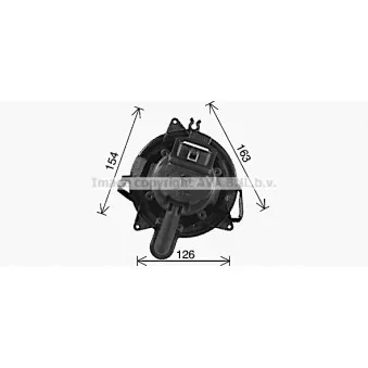 Moteur électrique, pulseur d'air habitacle AVA QUALITY COOLING RT8676