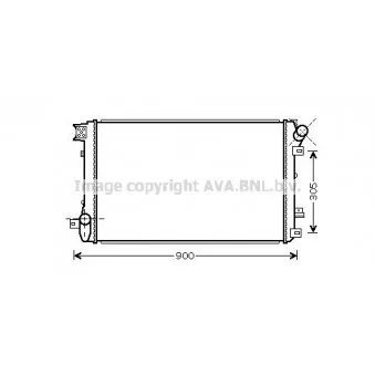 Radiateur, refroidissement du moteur AVA QUALITY COOLING RTA2408
