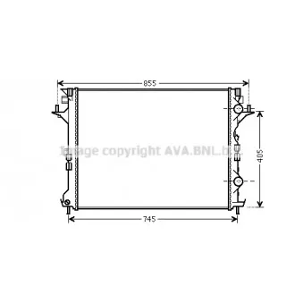Radiateur, refroidissement du moteur AVA QUALITY COOLING RTA2421