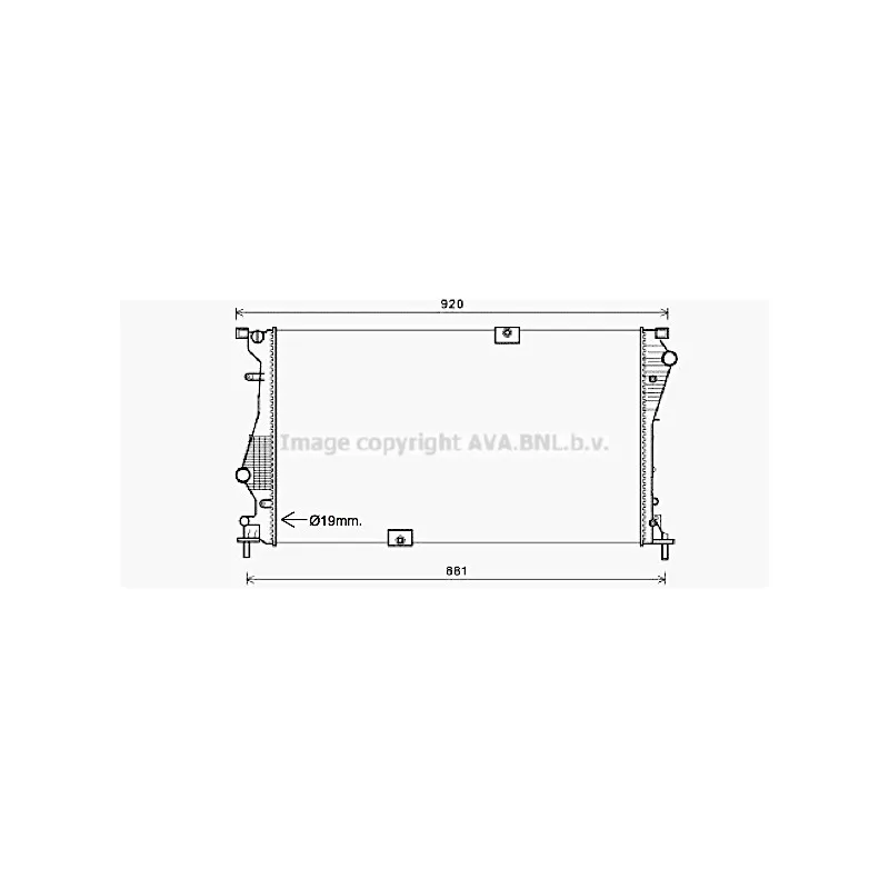 Radiateur, refroidissement du moteur AVA QUALITY COOLING RTA2601