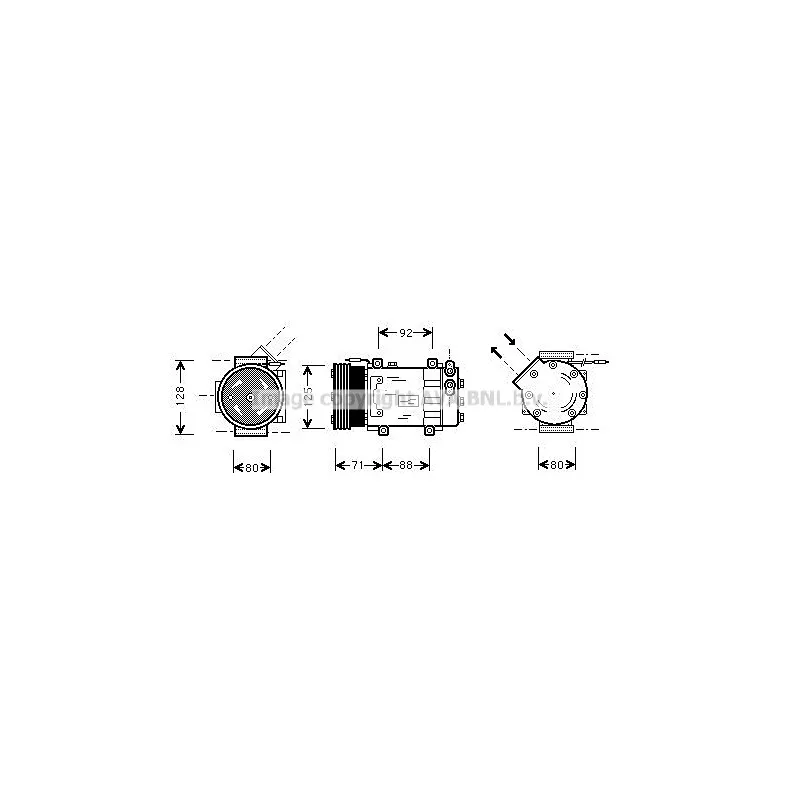 Compresseur, climatisation AVA QUALITY COOLING RTAK127