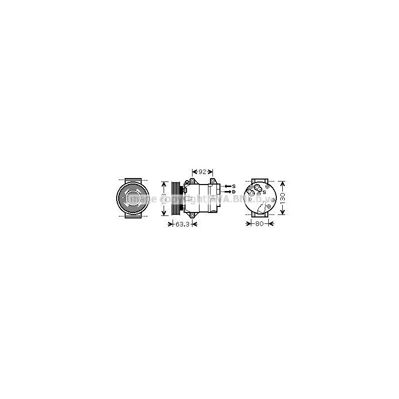 Compresseur, climatisation AVA QUALITY COOLING RTAK369