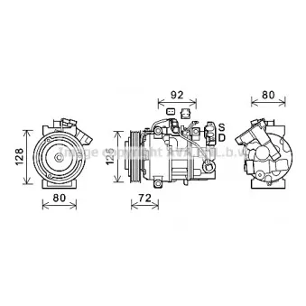 Compresseur, climatisation AVA QUALITY COOLING RTK628