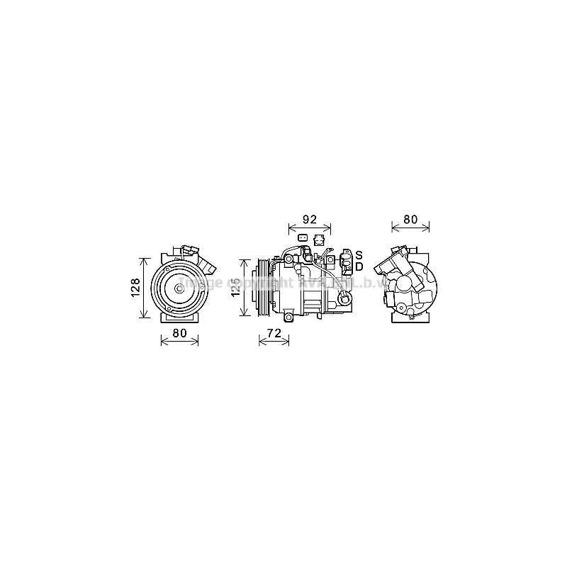 Compresseur, climatisation AVA QUALITY COOLING RTK628