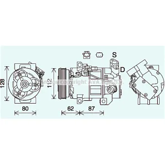 Compresseur, climatisation AVA QUALITY COOLING RTK639