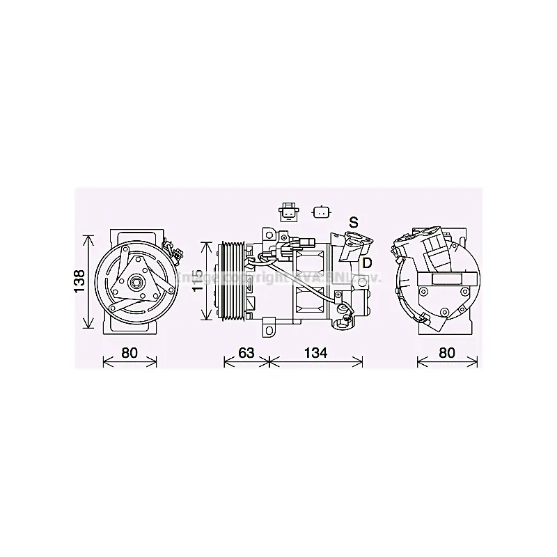 Compresseur, climatisation AVA QUALITY COOLING RTK640