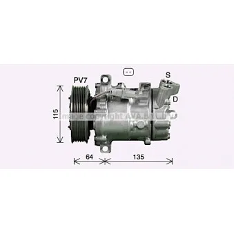 Compresseur, climatisation AVA QUALITY COOLING RTK669
