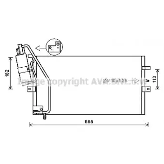 Condenseur, climatisation AVA QUALITY COOLING SB5082D