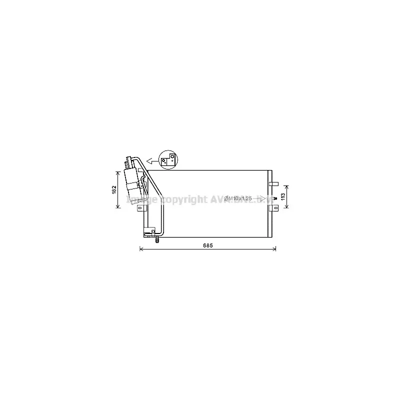 Condenseur, climatisation AVA QUALITY COOLING SB5082D