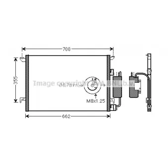 Condenseur, climatisation AVA QUALITY COOLING SBA5058D