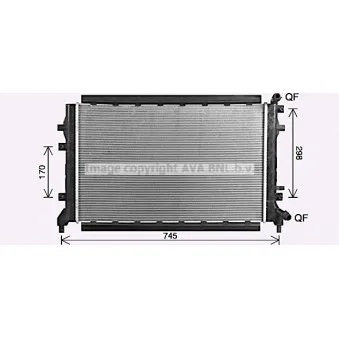 Radiateur, refroidissement du moteur AVA QUALITY COOLING