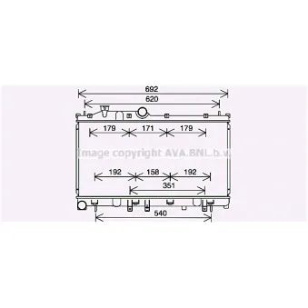 Radiateur, refroidissement du moteur AVA QUALITY COOLING SU2113