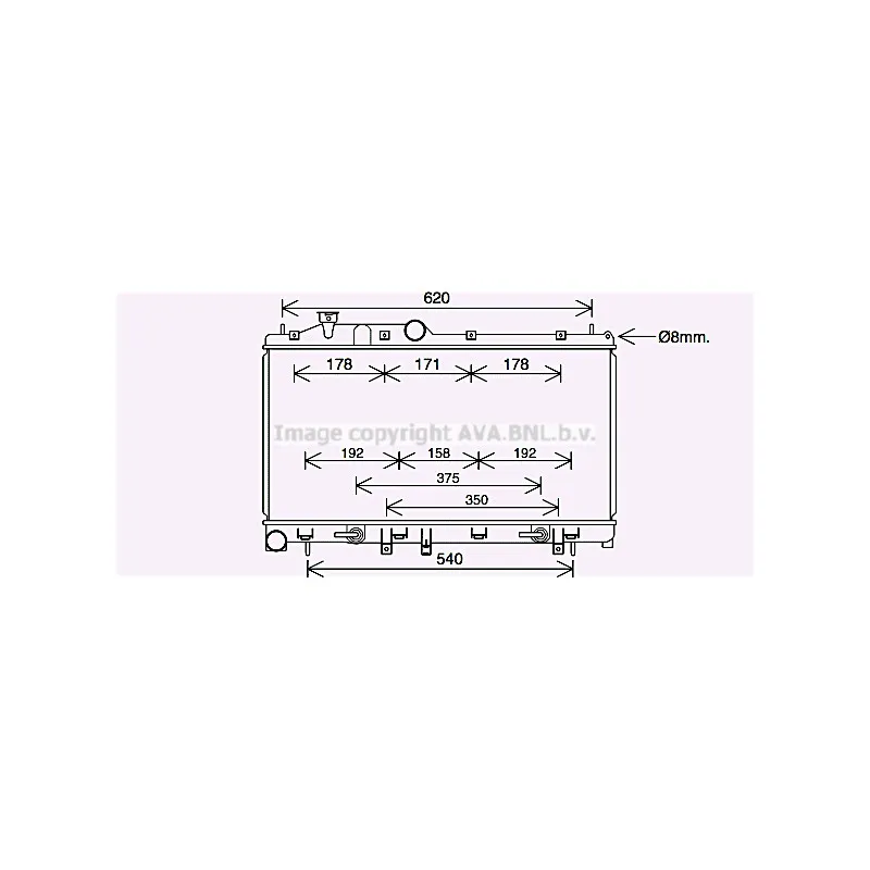 Radiateur, refroidissement du moteur AVA QUALITY COOLING SU2114