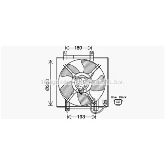 Ventilateur, refroidissement du moteur AVA QUALITY COOLING