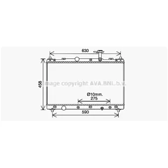 Radiateur, refroidissement du moteur AVA QUALITY COOLING SZ2148