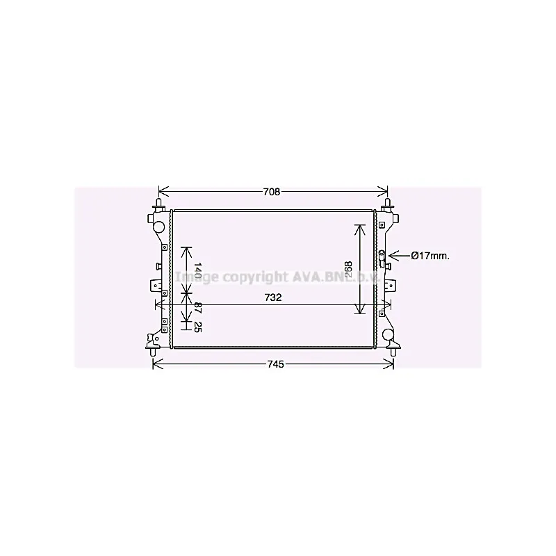 Radiateur, refroidissement du moteur AVA QUALITY COOLING SZ2149