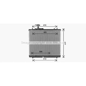 Radiateur, refroidissement du moteur AVA QUALITY COOLING SZ2153