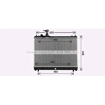 Radiateur, refroidissement du moteur AVA QUALITY COOLING SZ2161
