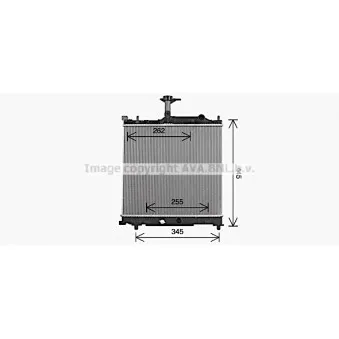 Radiateur, refroidissement du moteur AVA QUALITY COOLING SZ2162
