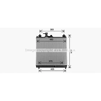 Radiateur, refroidissement du moteur AVA QUALITY COOLING SZ2163
