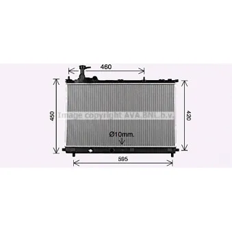 Radiateur, refroidissement du moteur AVA QUALITY COOLING SZ2167