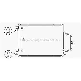 Condenseur, climatisation AVA QUALITY COOLING SZ5150D