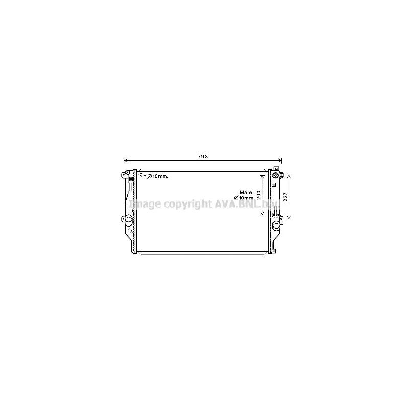 Radiateur, refroidissement du moteur AVA QUALITY COOLING TO2715