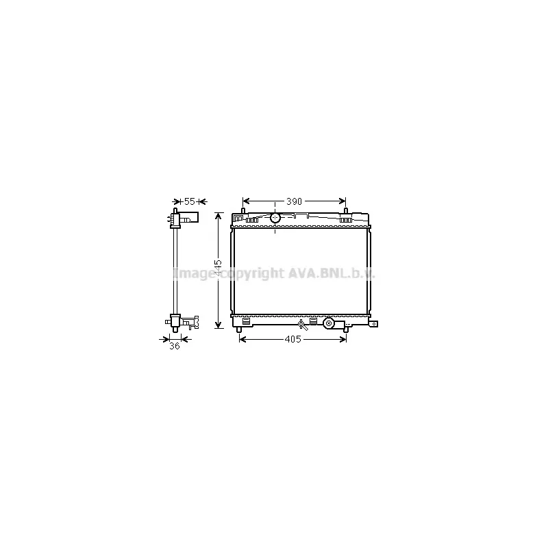 Radiateur, refroidissement du moteur AVA QUALITY COOLING TO2716