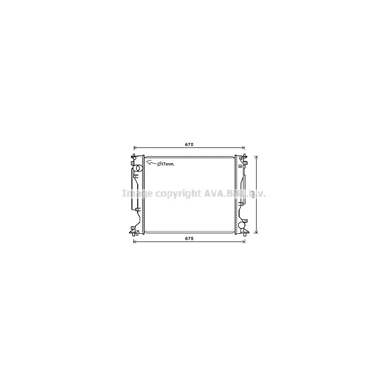 Radiateur, refroidissement du moteur AVA QUALITY COOLING TO2717