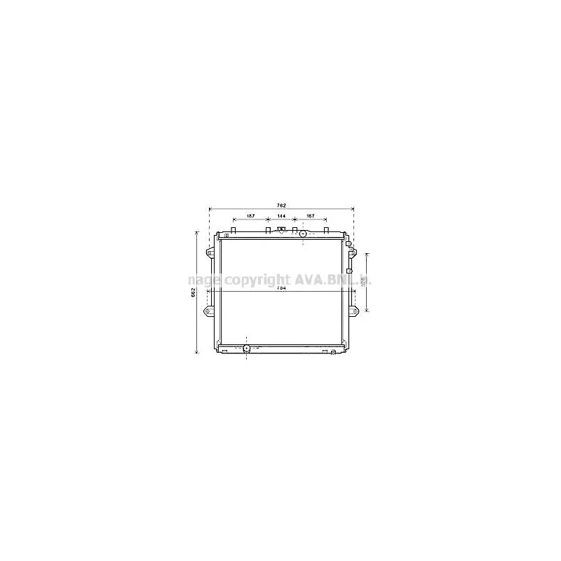 Radiateur, refroidissement du moteur AVA QUALITY COOLING TO2736
