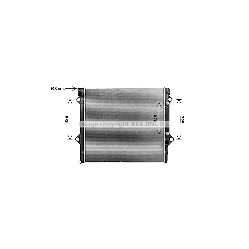 Radiateur, refroidissement du moteur AVA QUALITY COOLING TO2767