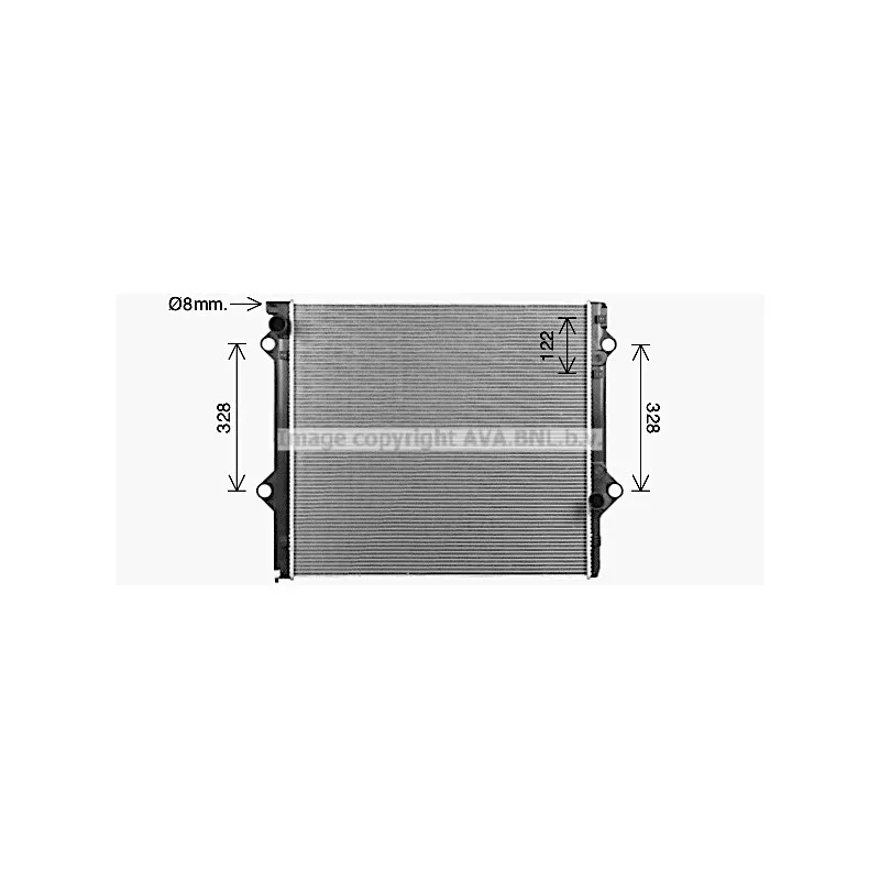 Radiateur, refroidissement du moteur AVA QUALITY COOLING TO2788