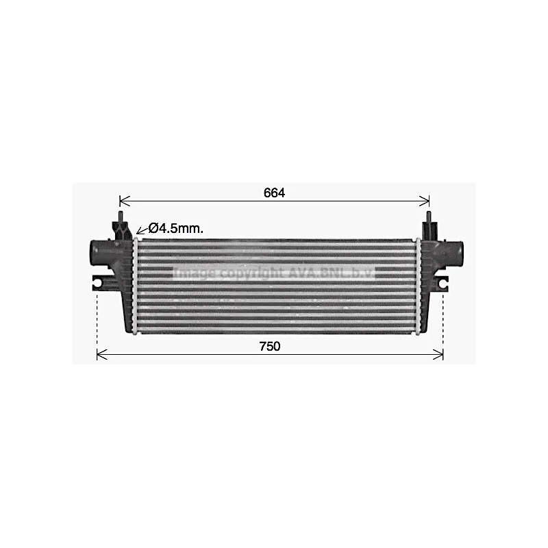 Intercooler, échangeur AVA QUALITY COOLING TO4774