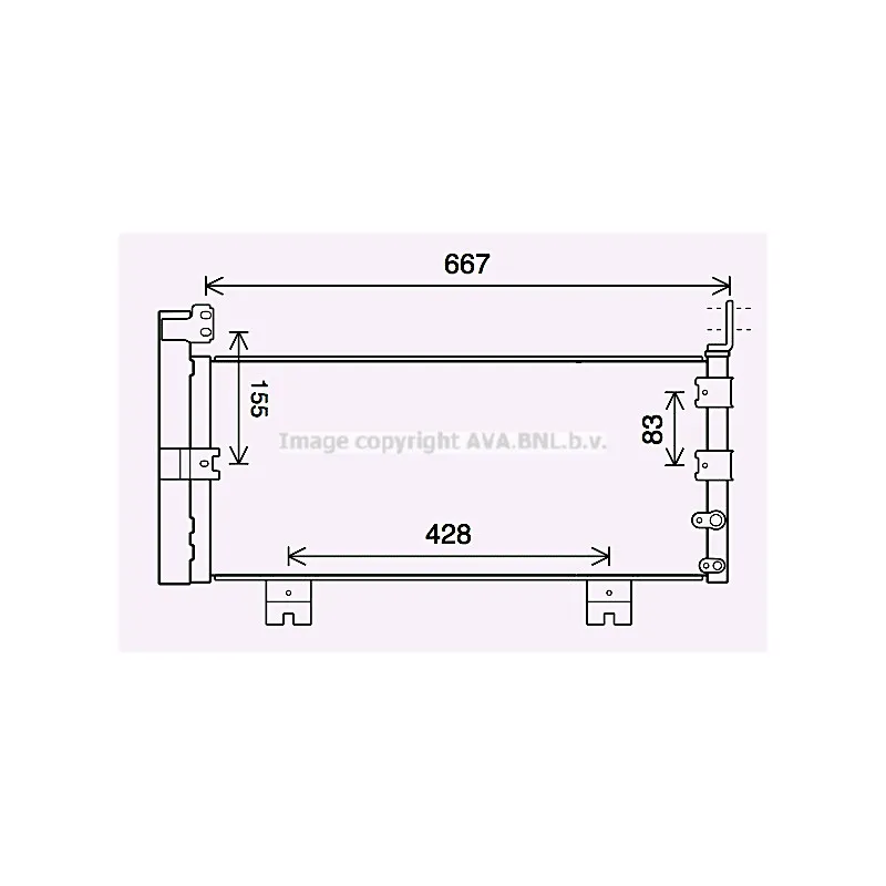 Condenseur, climatisation AVA QUALITY COOLING TO5728D