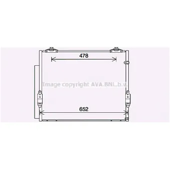 Condenseur, climatisation AVA QUALITY COOLING TO5730D