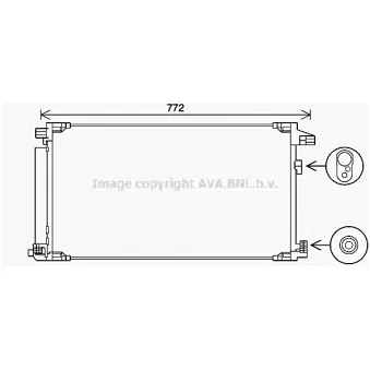 Condenseur, climatisation AVA QUALITY COOLING TO5741D