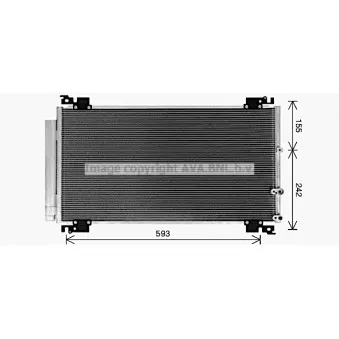 Condenseur, climatisation AVA QUALITY COOLING TO5766D