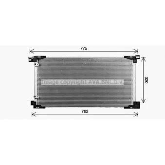 Condenseur, climatisation AVA QUALITY COOLING TO5784