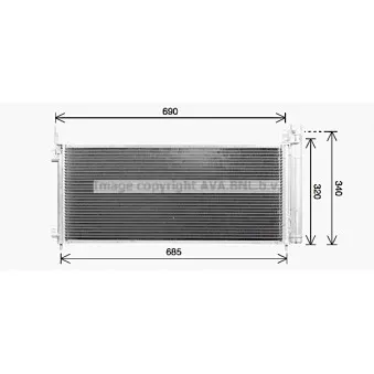 Condenseur, climatisation AVA QUALITY COOLING TO5786D