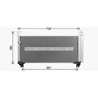 Condenseur, climatisation AVA QUALITY COOLING TO5787D