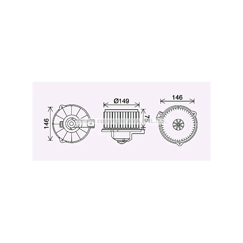 Moteur électrique, pulseur d'air habitacle AVA QUALITY COOLING TO8735