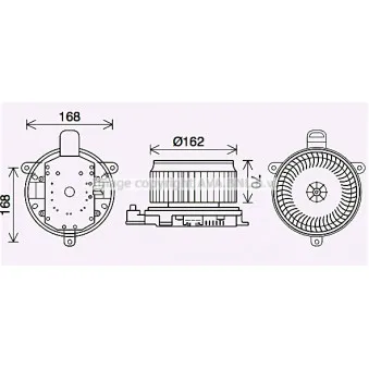 Moteur électrique, pulseur d'air habitacle AVA QUALITY COOLING TO8740