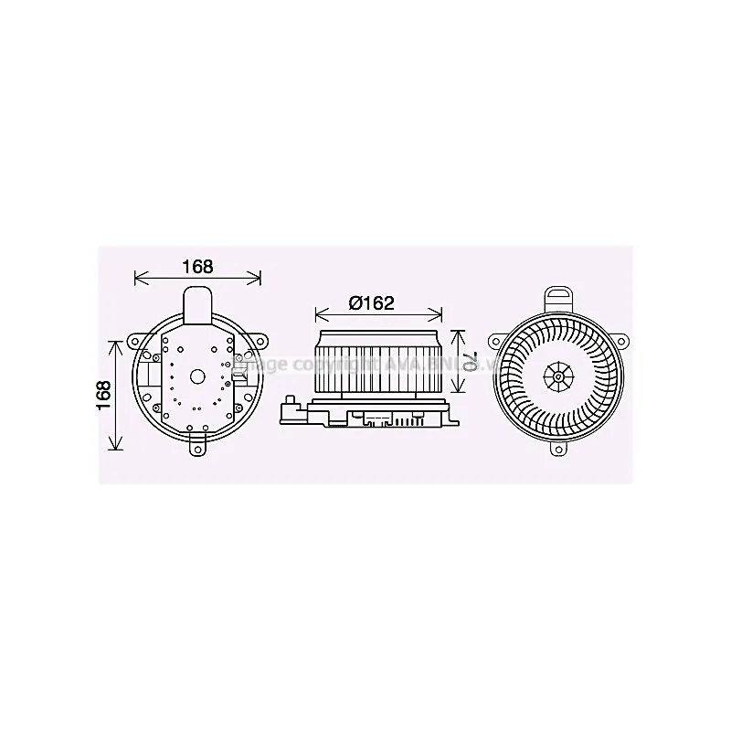 Moteur électrique, pulseur d'air habitacle AVA QUALITY COOLING TO8740