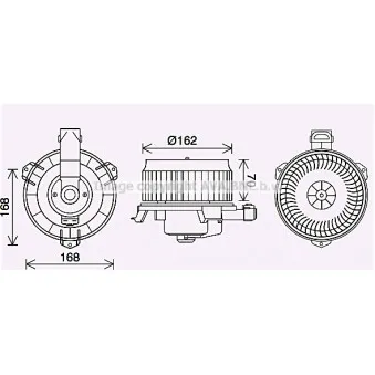 Moteur électrique, pulseur d'air habitacle AVA QUALITY COOLING TO8743
