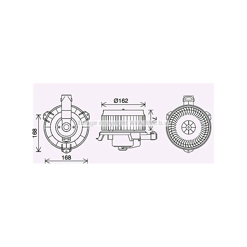 Moteur électrique, pulseur d'air habitacle AVA QUALITY COOLING TO8743