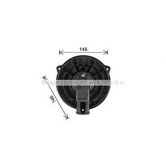 Moteur électrique, pulseur d'air habitacle AVA QUALITY COOLING TO8772