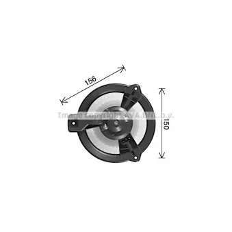 Moteur électrique, pulseur d'air habitacle AVA QUALITY COOLING TO8777