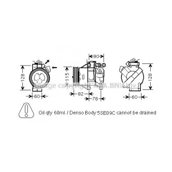 Compresseur, climatisation AVA QUALITY COOLING TOAK479