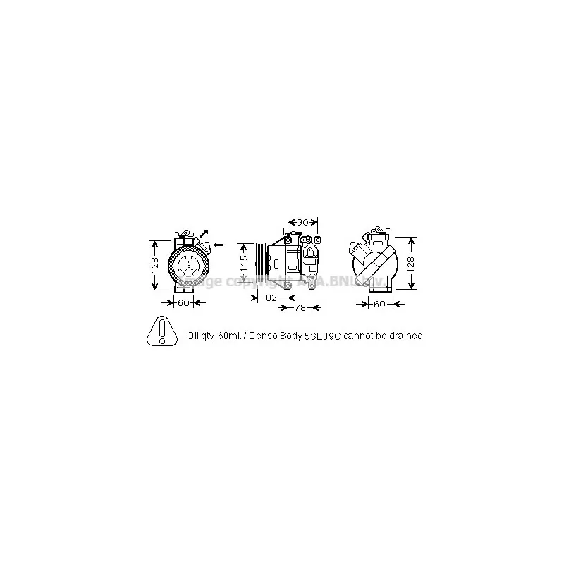 Compresseur, climatisation AVA QUALITY COOLING TOAK479